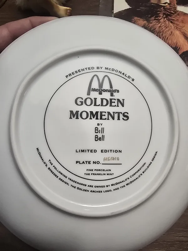 McDonald's Golden Moments Collector Plate by Bill Bell, Franklin Mint — photo 2